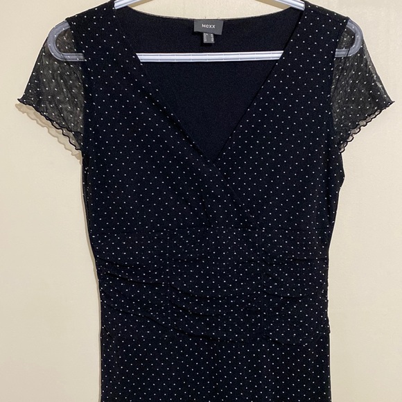 Mexx Black & White Polka Dot Midi  Dress size M - Picture 6 of 12